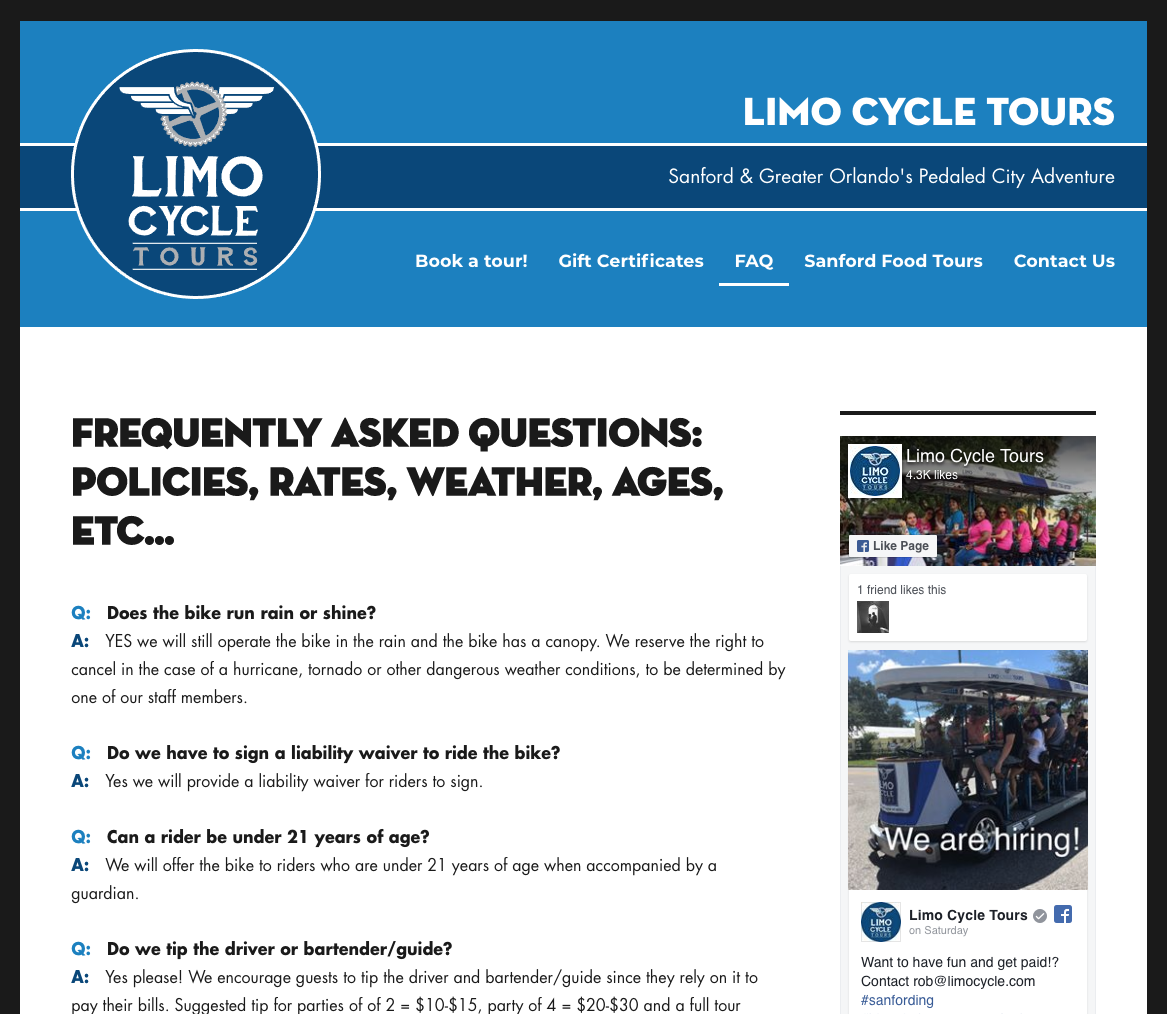 Limo Cycle FAQ